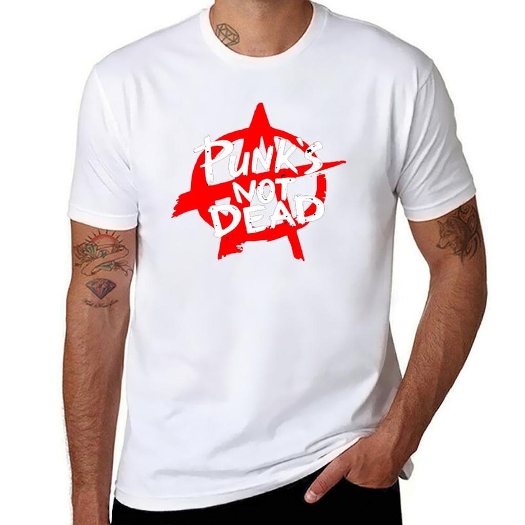 Punks Not Dead Tshirt Relaxed Casual Short Sleeve Tee
