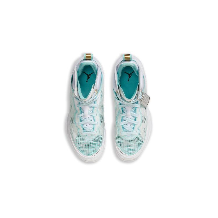 Guo Ailun Air Jordan 37 Grade School 'White Island Green' (Unisex) White / Metallic Gold / Island Green / Black Kids' Basketball Shoes