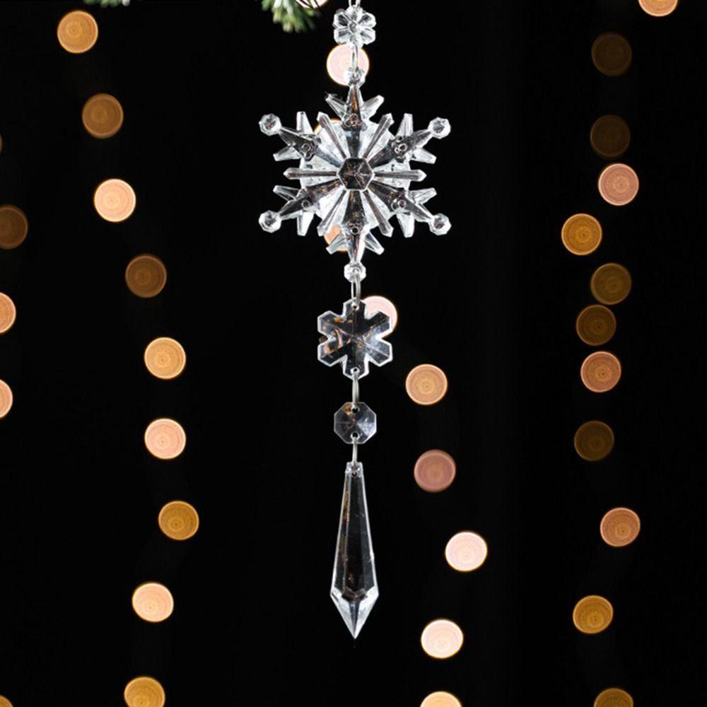 New Year Hanging Acrylic Decorations Crystal Christmas Tree Ornaments Pendant
