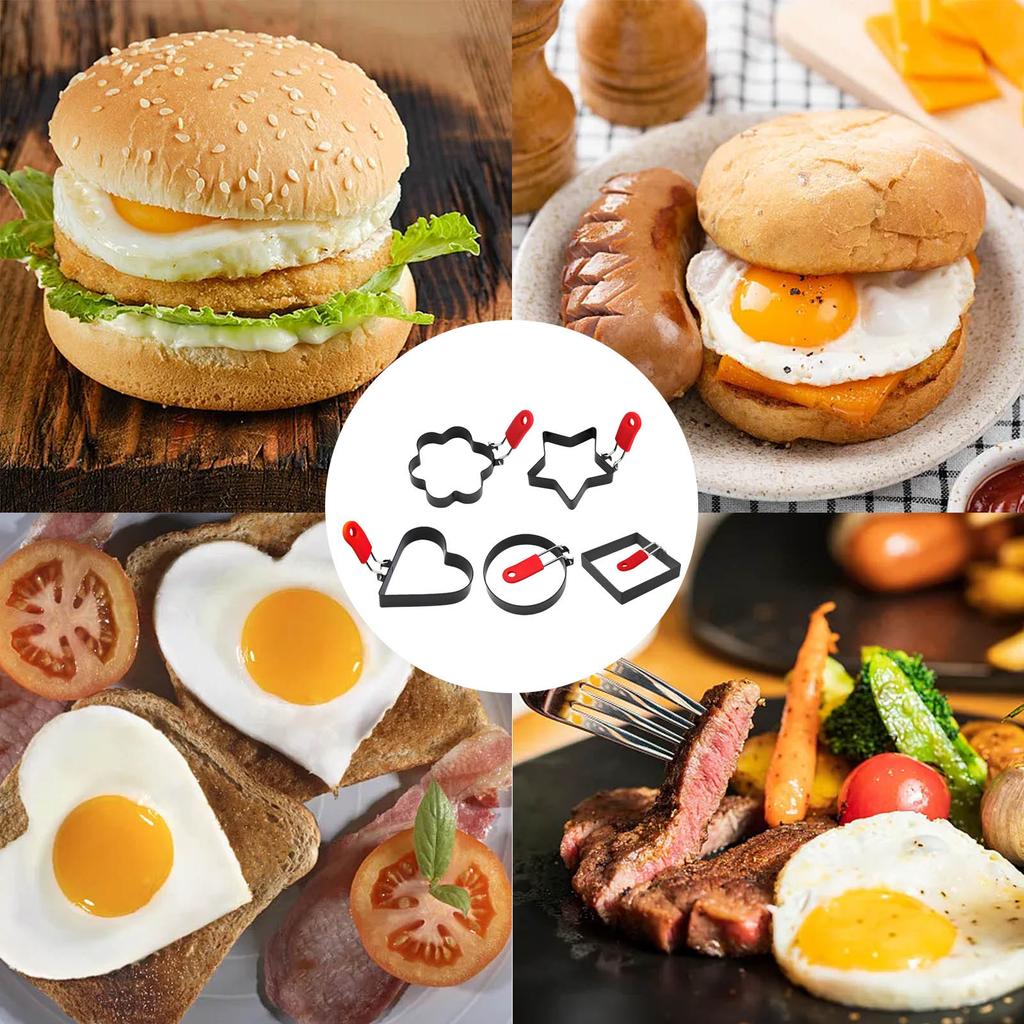 Kitchen Cooking Tools Omelette Egg Non Stick Round Omelette Model Stainless Steel Omelette Set Household Kitchen Gadgets