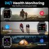 New 1400mAh Large Battery Military Outdoor 2.01 Inches Smart Watch Men 10ATM Waterproof Bluetooth Call Sports Smart Watch