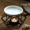 Stojan na svíčku Keramická olejová lampa Nerezová základna Aroma hořák Domácí dekorace Ornament Meditační dárek