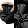 Men's Winter Retro Cotton Jacket with Detachable Fur Collar - Thick and Trendy Outerwear