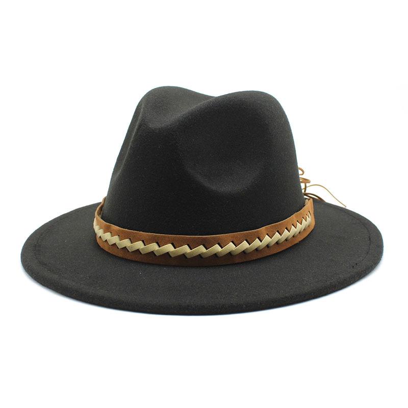 Men'S And Women'S Woolen Hats, Felt Hats, British Casual Jazz Hats, Gentleman'S Top Hats