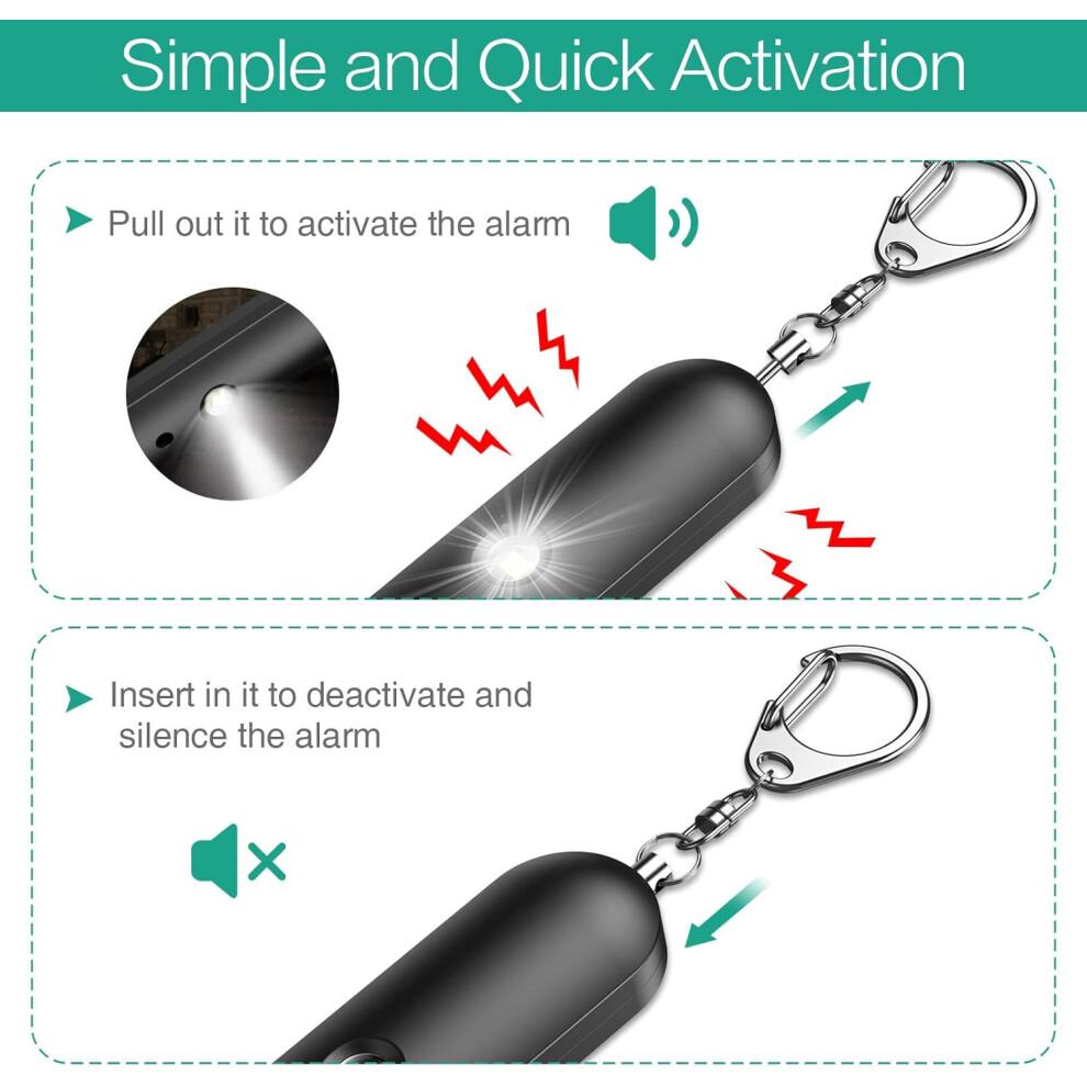 Emergency Essential: Loudest Siren Personal Alarm with Simple Intuitive Activation, 130Db Sound, and Bright Flash, Ideal for Women, Men, Children,
