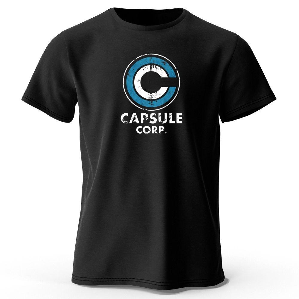 Capsule Corp Cotton Funny Printing Japan Anime Men T Shirt Tee Summer Streetwear Tops Fashion Brand Tshirt Clothing