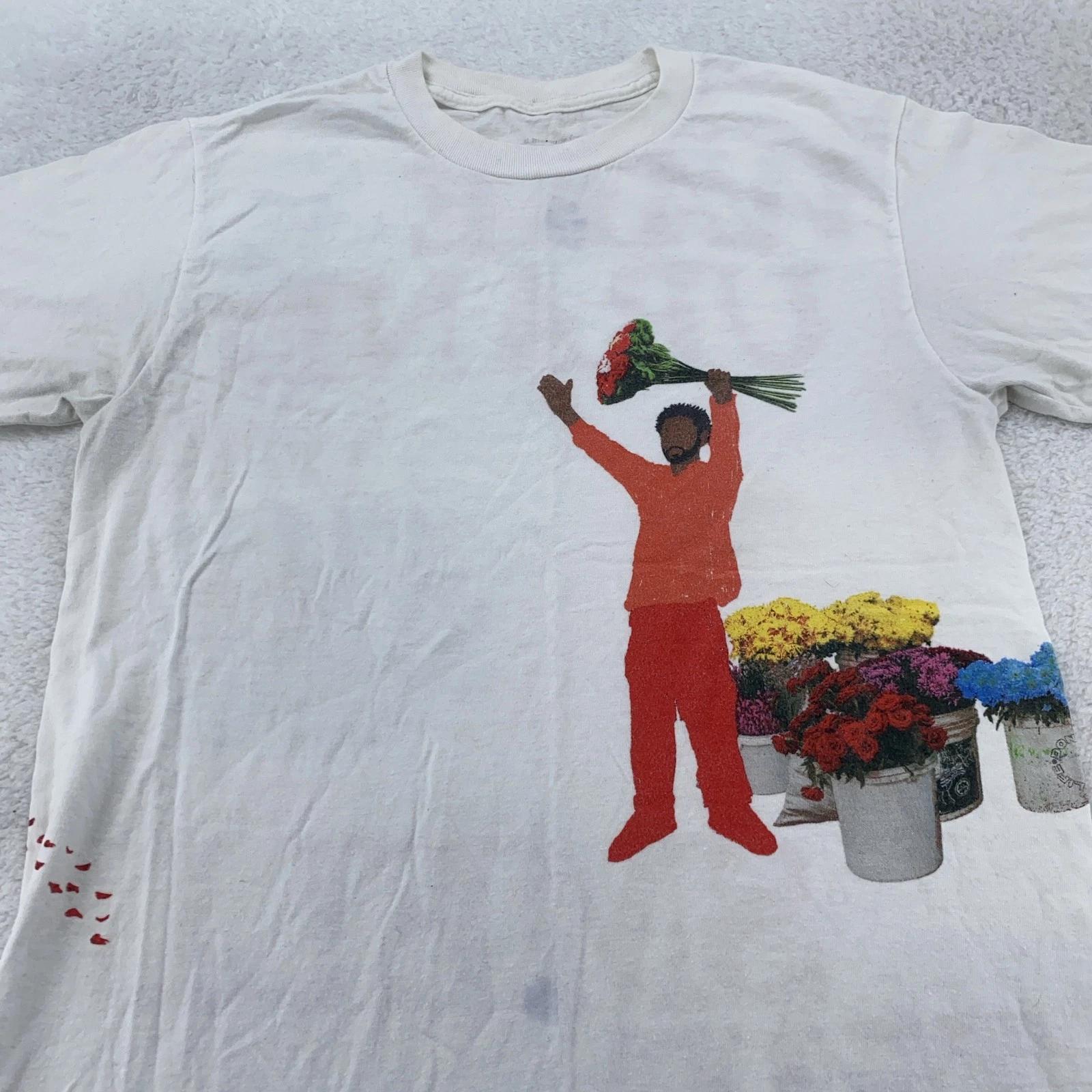 

Big Sean Wake Up And Smell The Roses Shirt Mens XS rap concert tour Tee Flowers L