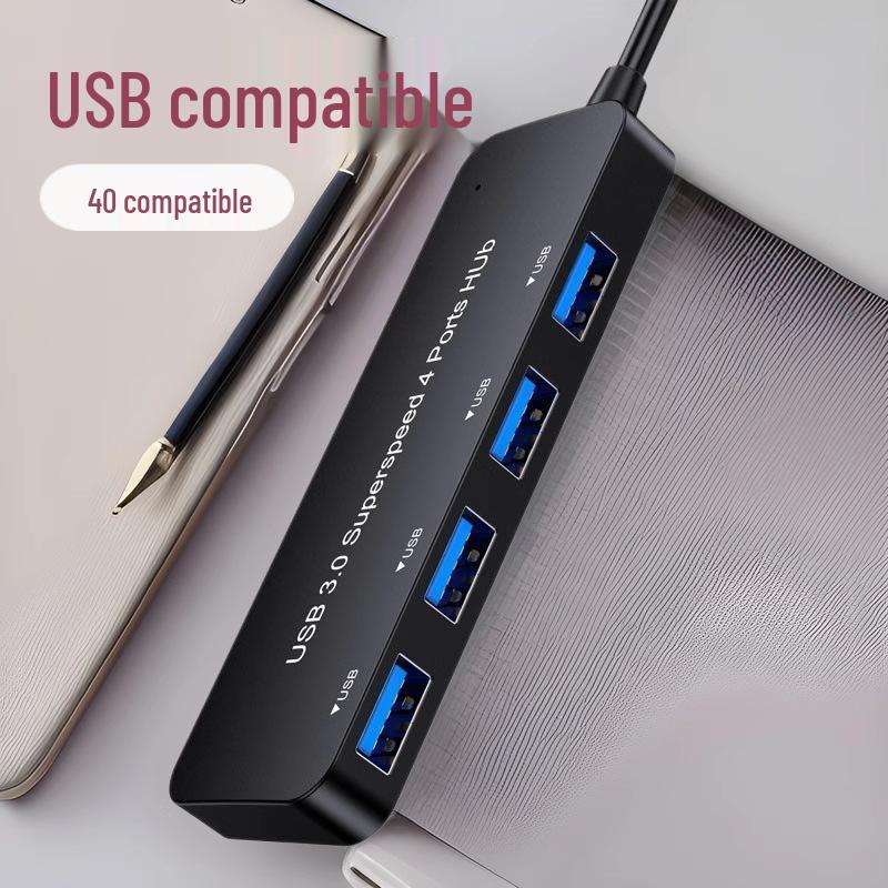 4-Port USB 3.0 Hub & Docking Station: Fast Data Reading & High-Speed Download