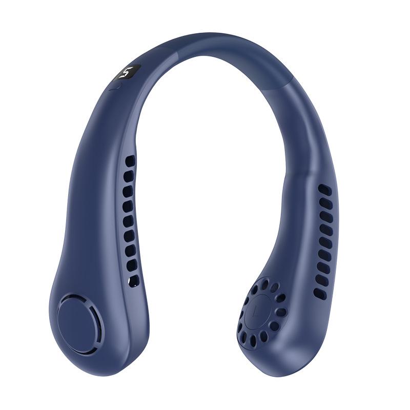 

USB Turbine Leafless Neck Fan - Portable Mini Outdoor Personal Fan Standard Version: Three Speeds + Fixed Angle