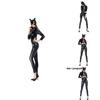 Game Theme Leather Cat Girl Costume For Unisex Halloween Party Cosplay