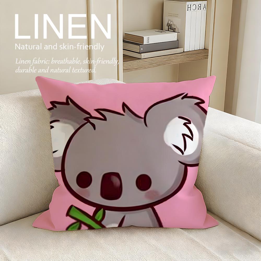 Cute Baby Koala Cushion Cover Pillowcase Set Pcs x x Breathable Washable Sofa Cushion Cover