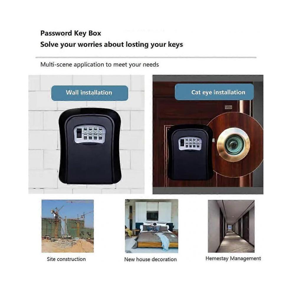 (Purple) Key Lock Box for Outside Wall Mount Combination Lockbox for House Keys - Key Hiders To Hide a Key Outside -Key Safe Storage Lock Box