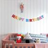 Happy Birthday Felt Fabric Banner - Rainbow Birthday Garland, Decoration for Mantle Party, Kids Birthday Party Decor, Photo Props