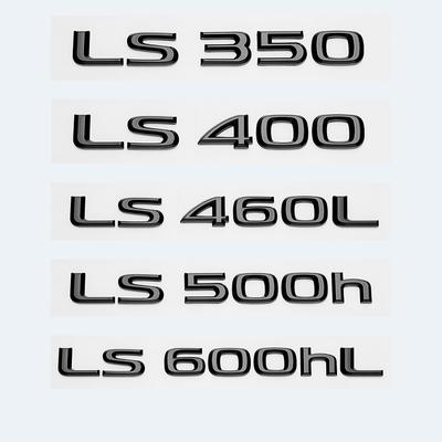Letras ABS Preto Brilhante LS350 LS400 LS460 LS460L LS500 LS500h LS600hL Emblema Para Logotipo do Porta-Malas do Carro Lexus Adesivo Distintivo Acessórios