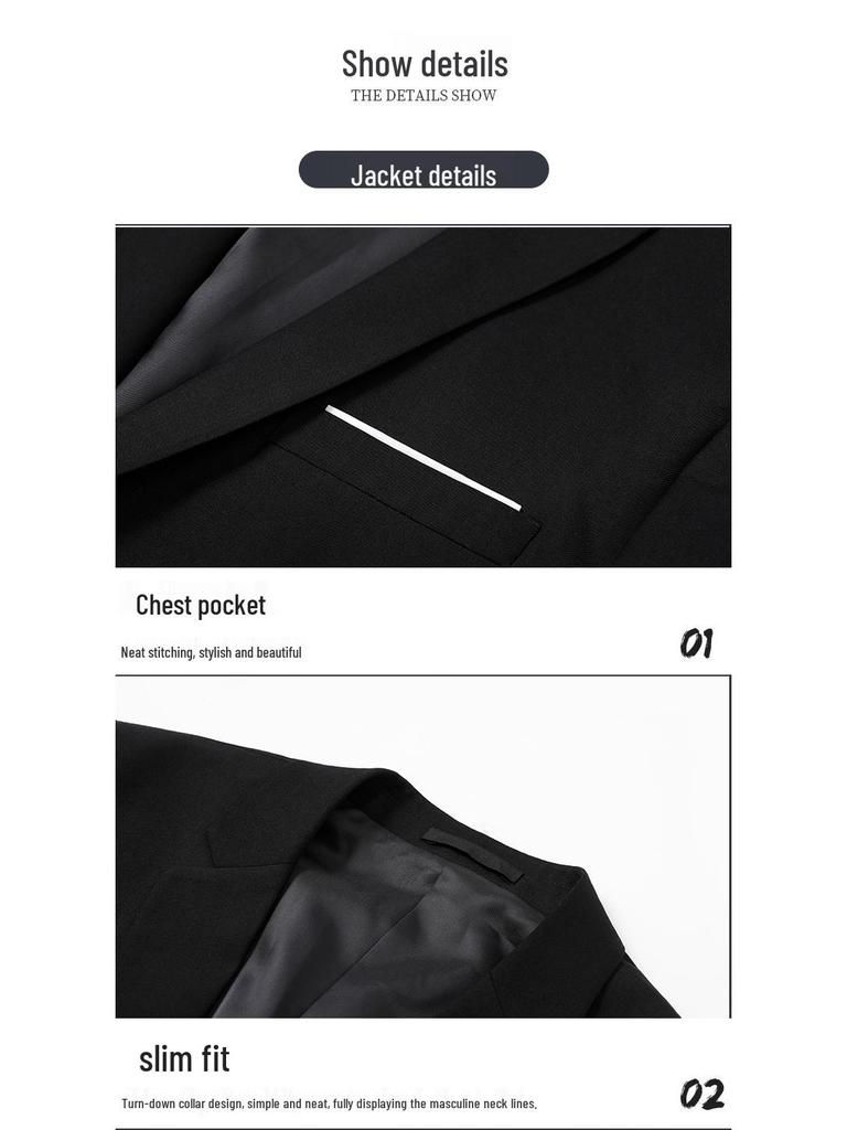 Koreanischer Stil Slim Fit Herrenanzug-Set - Formelle Kleidung für Arbeit und Trauzeugen, Herbst/Winter-Kollektion