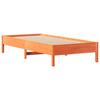 Solid Wood Bed without Mattress Wax Brown 90x200 cm Pine Wood