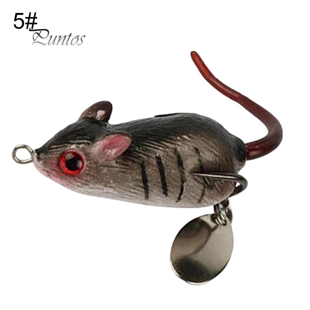 Lifelike Rat Hook Bass Snakehead Fishing Tackle Bait Mouse Lure