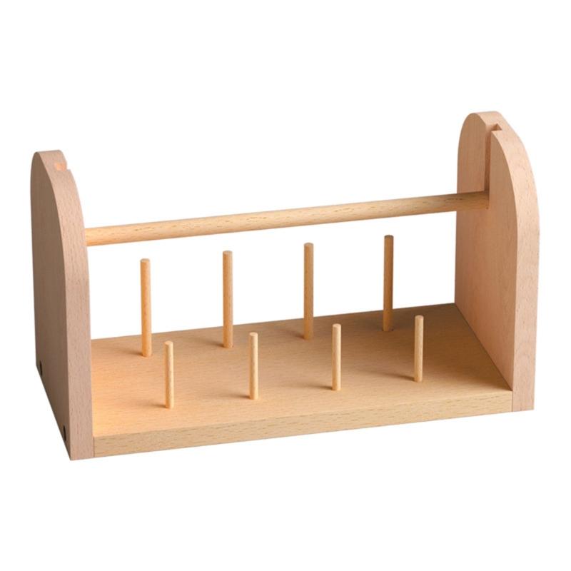 

9 Spools Wood Thread Holder Thread Spool Rack Embroidery Thread Holder Sewing Thread Organizers for Embroidery Sewing 1