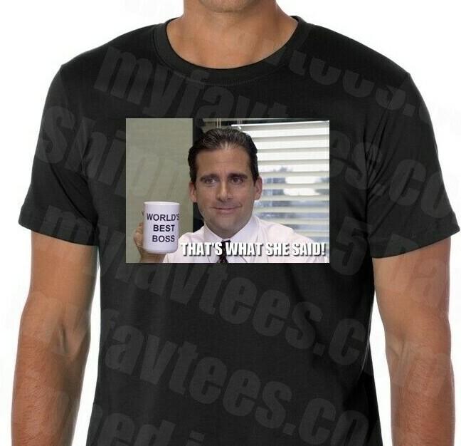Michael Scott The Office tv show world039s That039s What She Said t-shirt Unisex T-Shirt S