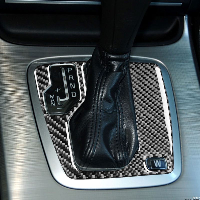 For Volvo XC90 2003—2014 Car Accessories Carbon Fiber Central Gear Shift Button Panel Interior Cover Trim Sticker Modification