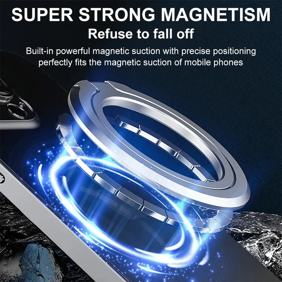Magnetic Phone Holder Stand Magnet Finger Ring Socket Portable Wireless Charging for IPhone16 15 14 Pro/Max Cellphone Bracket