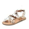 Summer new flower plus size sandals bohemian beach shoes toe sandals size