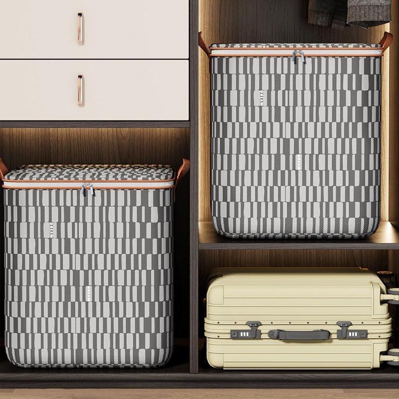 Large Capacity Clothes Quilt Storage Box Underbed Wardrobe Closet.Zipped Organizer Bag