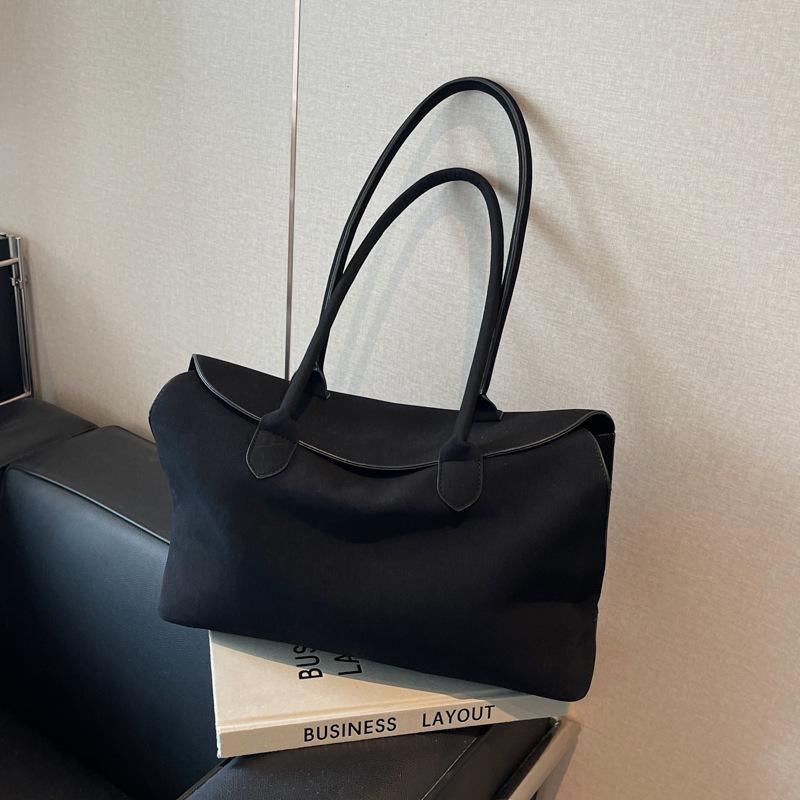 Autumn and winter suede big bag women's 2025 new trendy fashion retro tote bag simple large capacity armpit bag