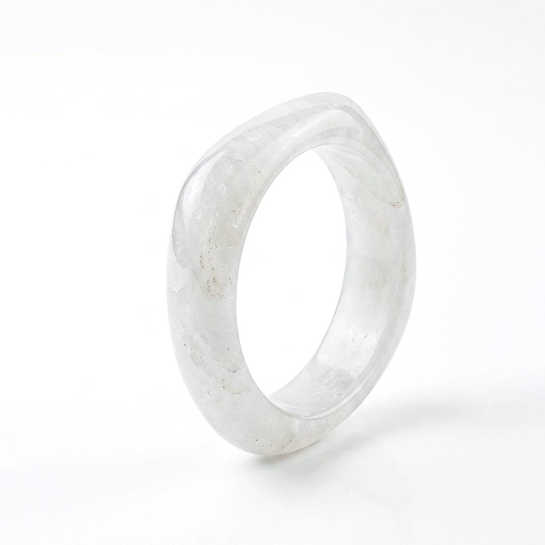 Vintage High-End Cellulose Acetate Wide-Edge Irregular Acrylic Bangles for Women