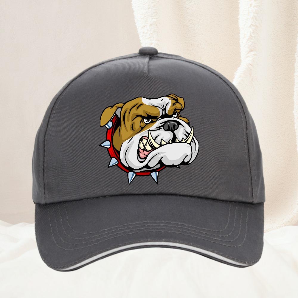 Super Angry Dog Stick Bully Bulldog Cartoon Unisex Baseball Cap Spring And Summer Snapback Hip Hop Hat Adjustable Sun Shading Hats