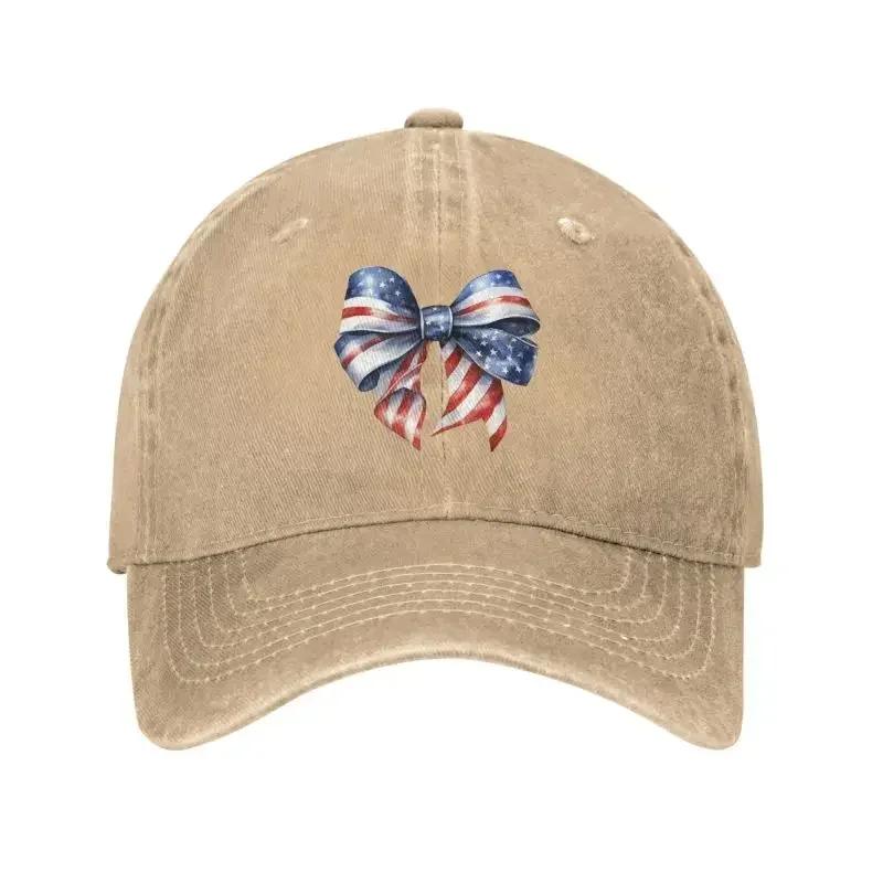 Custom Cotton Th Of July Ribbon Baseball Cap Outdoor Women Unisexs Adjustable Dad Hat Summer