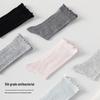 Women's Mulberry Silk Ruffle Lace Mid-Calf Summer Socks - Cool, Breathable, Thin Postpartum Comfort