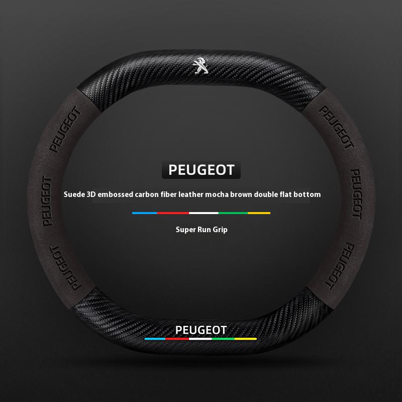 Car Steering Wheel Cover For Peugeot 106 107 108 206 207 208 301 307 308 406 407 408 508 607 2008 3008 4008 5008 GT RCZ Rifter