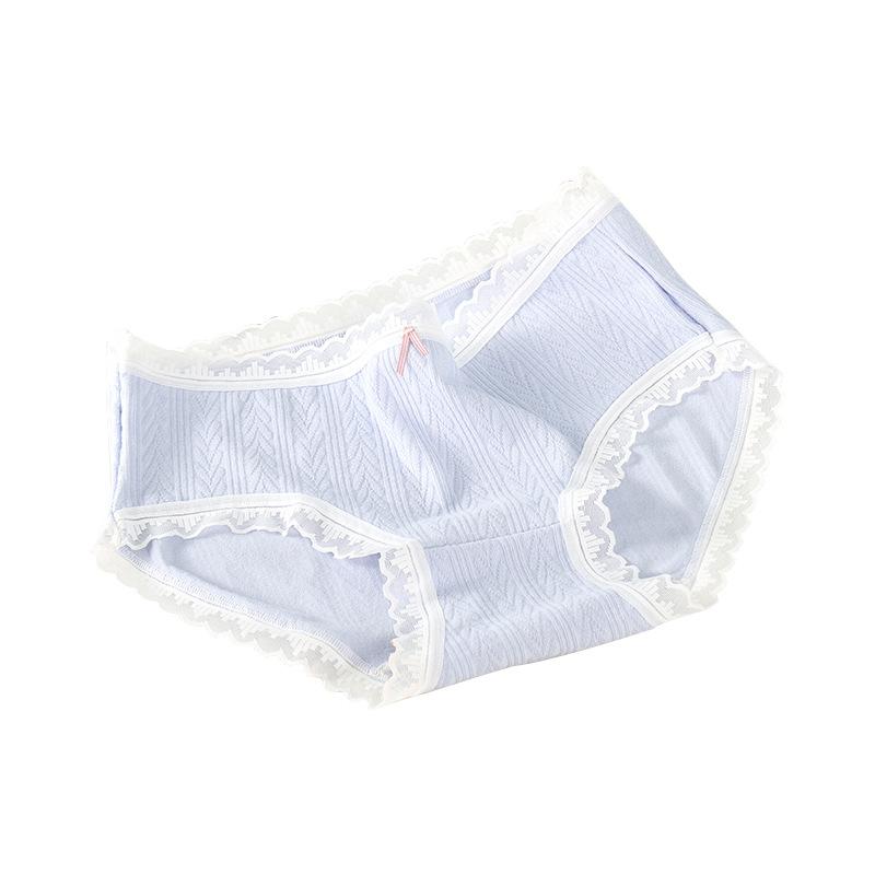 Majtki damskie Średni stan Otulające biodra Niebrudzące Chmury Miękka bawełna Odczuwalne jak z kreskówki Majtki z nadrukiem w kształcie kropli Majtki damskie antybakteryjne z kroczem
