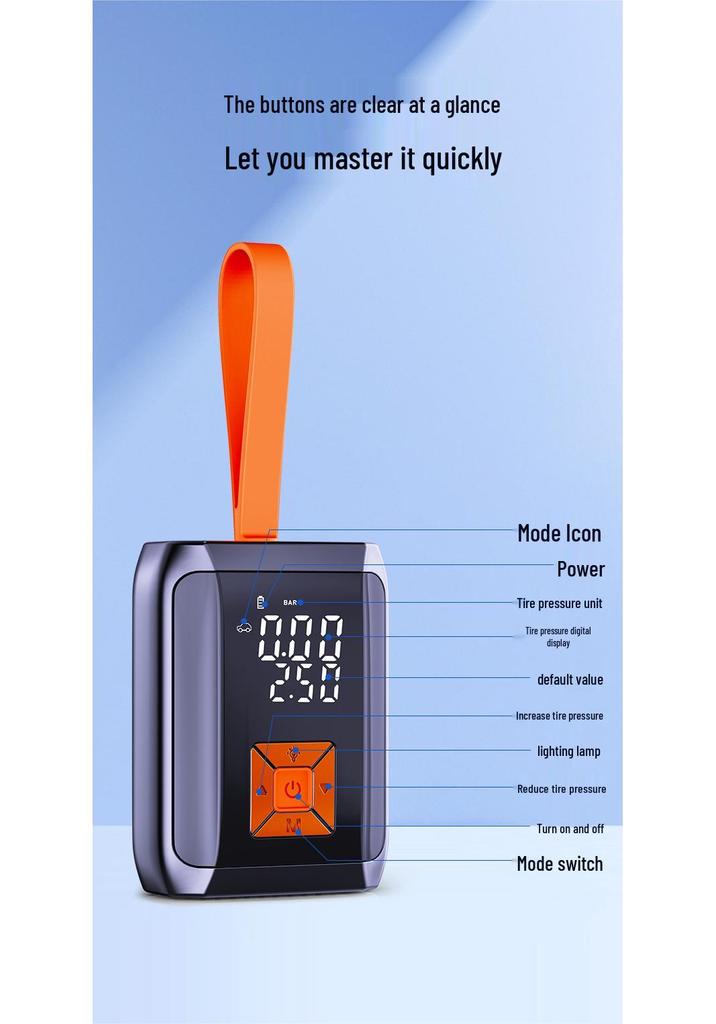 Portable Wireless Electric Tire Inflator for Cars