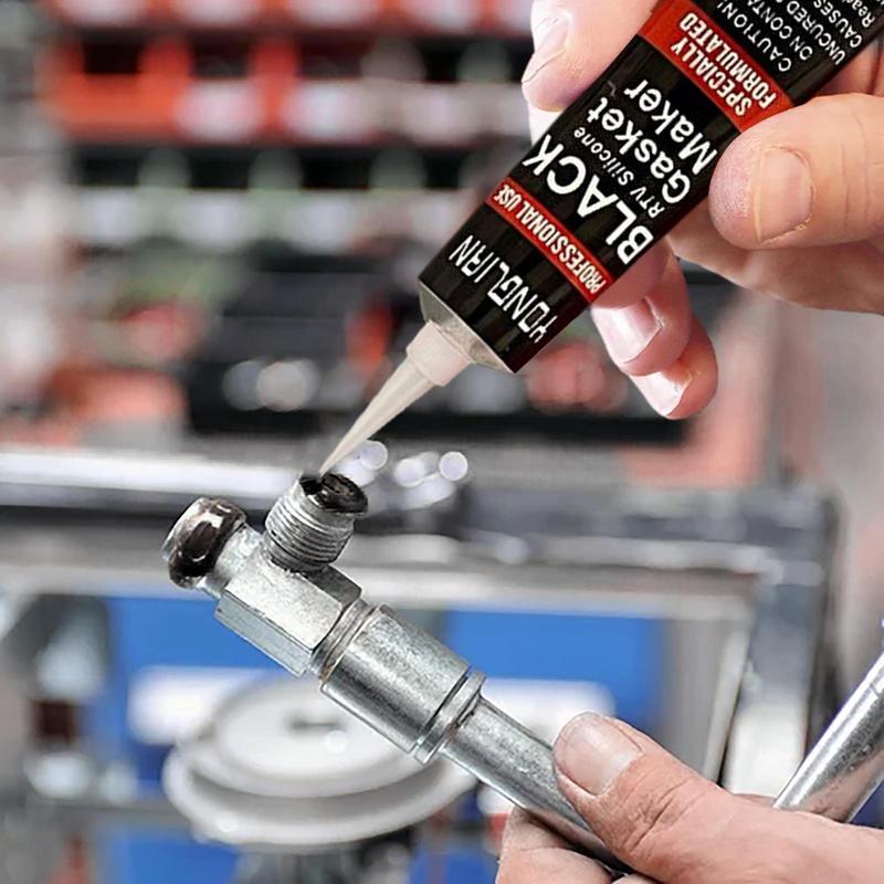 Engine Gasket Sealant Hi Temp Waterproof Engine Sealants Universal Waterproof High-Temperature Black Oil Resistant Gasket-Free