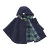Cloak Cape Poncho Outer Fleece Made In Japan Boys Girls Baby Kids Clothing M Navy Blue [MIKI HOUSE] Children's 10-3861-494 (90-100cm)