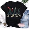 Horrorfilm-Charaktere Abbey Road Herren T-Shirt, Abbey Road Shirt, Halloween Shirt, Horror-Charakter Shirt