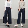ESE-Y Women's Non-Fade Straight-Leg Cropped Denim Jeans