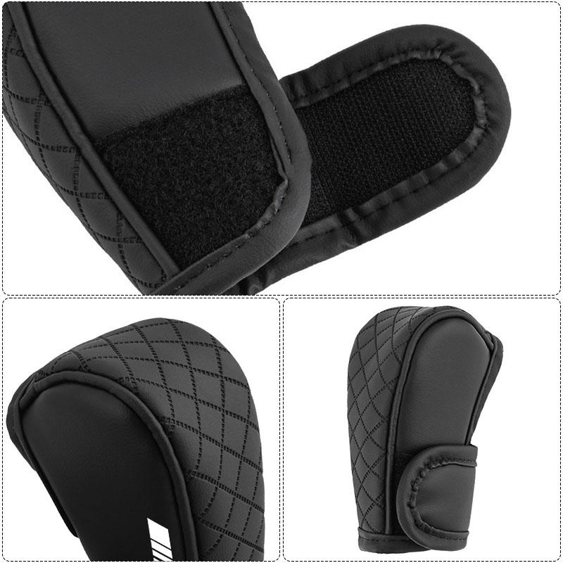 1Pcs PU Leather Non-slip Wear-resistant Car Shift Handle Cover For Mercedes Benz AMG W212 W205 W246 W177 W176 W213 GLC GLE GLS ML Welcome Laser Lamp