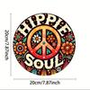 Tin Art Painting Metal Wall Decor 20x20cm Handmade Craft Home Decorative Plate