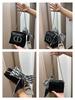 DIOR Black Cosmetic Makeup Pouch, Bonus Silk‑Scarf Bow & Gold Chain Strap, DIY Convertible Women Crossbody Shoulder Bag