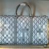 Large Capacity Travel Duffel Bag Men Plaid Waterproof Antibacterial 50x18x27cm 20-35L Casual Trip