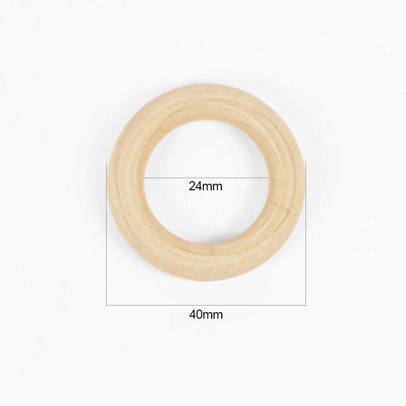 5/10/15/20/25/50pcs 20-80mm Natural Unfinished Wood Circle Rings Macrame DIY Crafts Baby Teething Toys Wooden Hoop Ornaments
