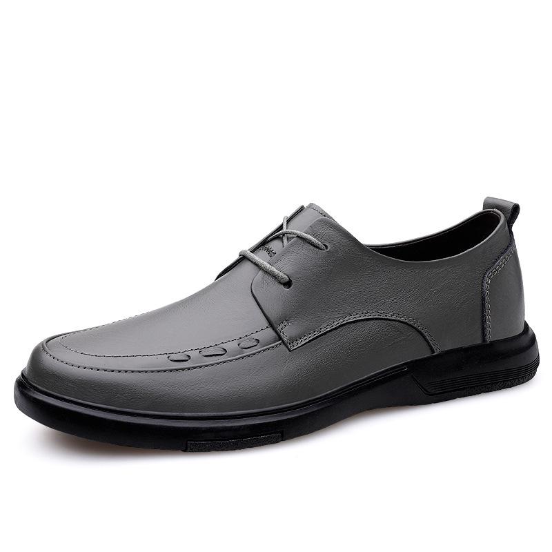 Men s Business Casual Leather Loafers - Formal Cowhide Driving Shoes, Large Sizes Available Size 42