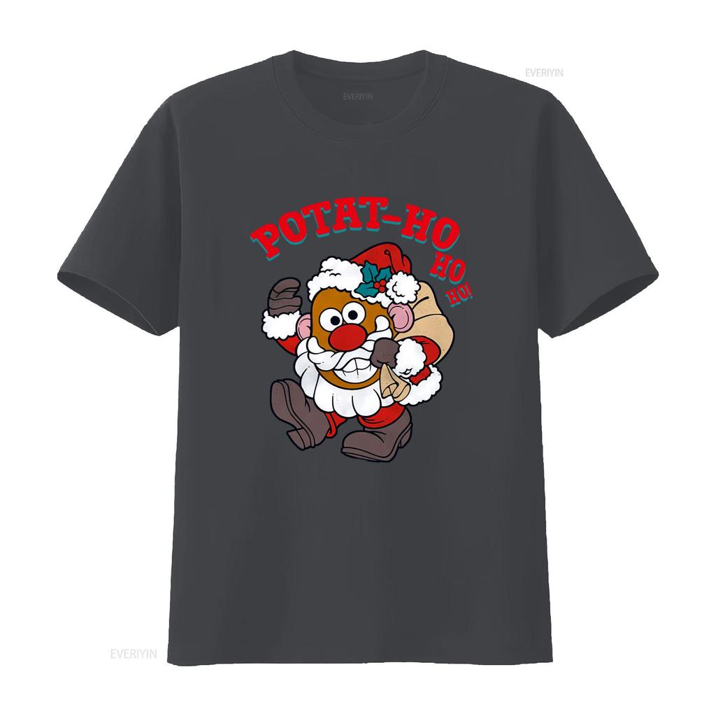 Funny Christmas Youth Potat Ho Mr Potato Head T Shirt Vintage Washed Homme Slightly Breathable Designer Clothes Graphic