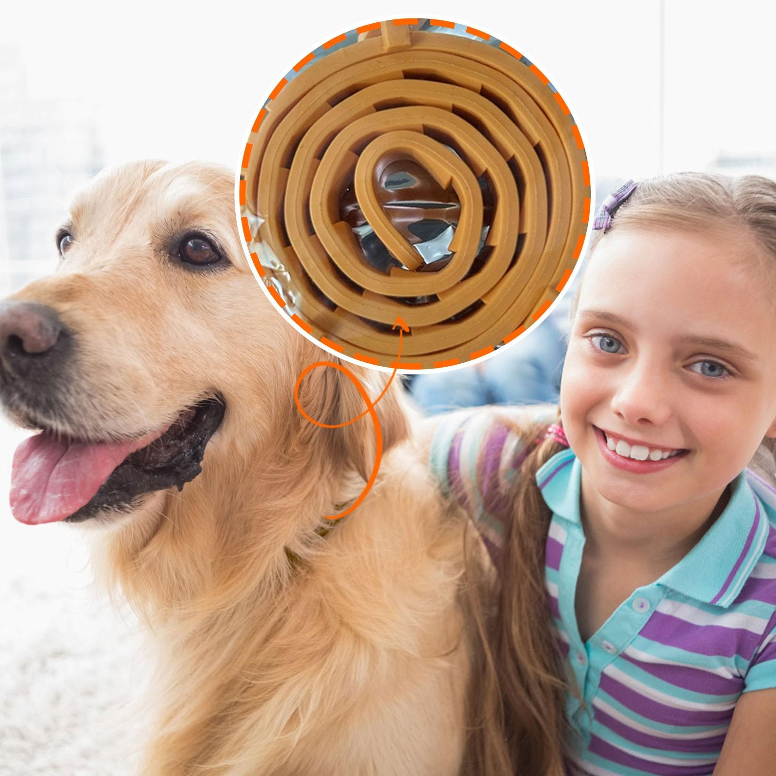 

Ошейник для собак и кошек Регулируемый ошейник для борьбы с глистов у домашних животных One Size оранжевый