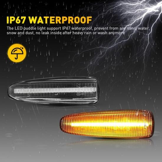 Sequential Amber LED Front Side Fender Light For Mitsubishi Lancer EVO Outlander