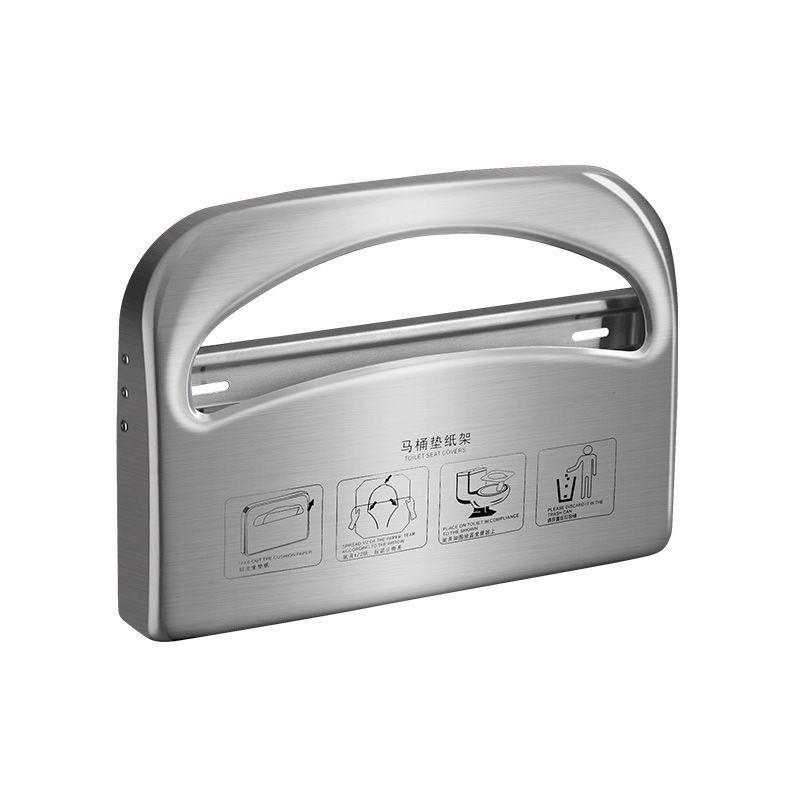 Stainless Steel Toilet Seat Paper Dispenser Holder Wall Mounted No Drilling Disposable Covers