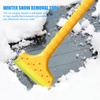 Snow Shovel Ice Scraper Lightweight Snow Scraper with Car Windshield Rubber Edges De-Icing Grooves